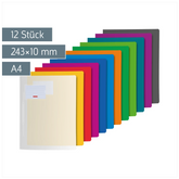 Schnellhefter-Set FACT!pp | A4, Füllhöhe: 10 mm, sortiert, 12 Stück