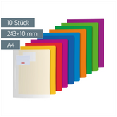 Schnellhefter-Set FACT!pp | A4, Füllhöhe: 10 mm, sortiert, 10 Stück