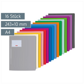 Schnellhefter-Set FACT!pp | A4, Füllhöhe: 10 mm, sortiert, 16 Stück