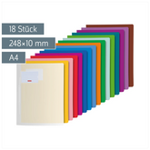 Schnellhefter-Set FACT!pp | A4, Füllhöhe: 10 mm, sortiert, 18 Stück
