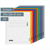 Schnellhefter-Set FACT!plus | A4, Füllhöhe: 10 mm, sortiert, 8 Stück