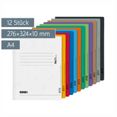 Schnellhefter-Set FACT!plus | A4, Füllhöhe: 10 mm, sortiert, 12 Stück