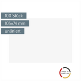 Karteikarten | 105×74 mm, A7, unliniert, weiß, 100 Stück