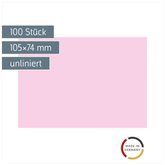 Karteikarten | 105×74 mm, A7, unliniert, rot, 100 Stück