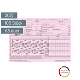 Urlaubskarten 2027 | A5 quer, rot, 100 Stück