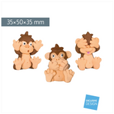 Radiergummi „Lustige Affen“ 3D | sortiert