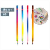 Bleistift „Rainbow Paper“ | HB, rund, sortiert