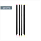 Buntstifte-Set „Neon“ | rund, schwarz