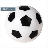 Gummiball „Fußball“ | weiß/schwarz