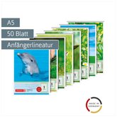 Schulblock | A5, Lineatur 1, 50 Blatt, sortiert