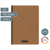Notizbuch Premium FACT!plus Kladde | A5, liniert, braun