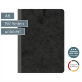 Notizbuch Premium FACT!plus Kladde | A6, unliniert, schwarz