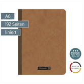 Notizbuch Premium FACT!plus Kladde | A6, liniert, braun