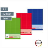 Vokabelheft | A5, Lineatur 54, 32 Blatt, sortiert