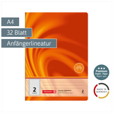 Schulheft Premium Vivendi | A4, Lineatur 2, 32 Blatt, orange