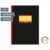 Oberschulheft | A4, Lineatur 26A, 20 Blatt, schwarz