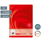 Schulheft Premium Vivendi | A4, Lineatur 38, 16 Blatt, rot