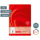 Schulheft Premium Vivendi | A5, Lineatur 7, 32 Blatt, rot