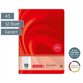 Schulheft Premium Vivendi | A5, Lineatur 10, 32 Blatt, rot