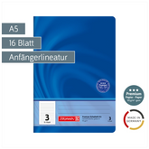Schulheft Premium Vivendi | A5, Lineatur 3, 16 Blatt, blau