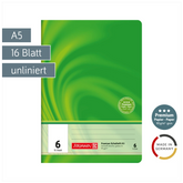 Schulheft Premium Vivendi | A5, Lineatur 6, 16 Blatt, grün