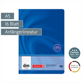 Schulheft Premium Vivendi | A5, Lineatur dm, 16 Blatt, blau