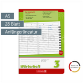 Wörterheft | A5, Lineatur 3, 28 Blatt, grün