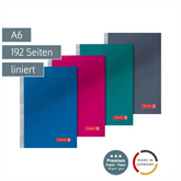 Notizbuch Premium Metallic | A6, liniert, sortiert