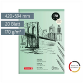 Zeichenblock | A2, 20 Blatt, grün