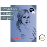 Zeichenblock | A3, 10 Blatt, blau