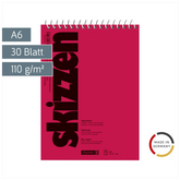 Skizzenblock | A6, 30 Blatt, rot