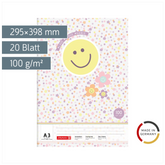 Zeichenblock Happy Hippie | A3, 20 Blatt, mehrfarbig, pastell