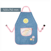 Kinderschürze Happy Hippie | jeansblau/mehrfarbig, pastell