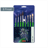 Schulpinsel-Set Robot Heroes | grün, 8 Pinsel