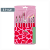 Schulpinsel-Set Fruity Love | rot, 8 Pinsel
