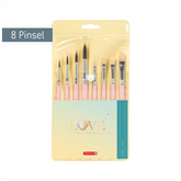 Schulpinsel-Set Sunny Ocean | pastellrosa, 8 Pinsel
