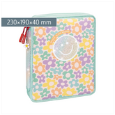 Federmäppchen XXL Happy Hippie | 2 Reißverschlüsse, mehrfarbig, pastell