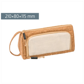 Schlampermäppchen s'maepp L „Cork“ | creme/braun