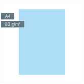 Multifunktionspapier Universalpapier | A4, 80 g/m², hellblau, 50 Blatt