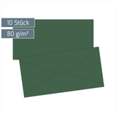 Briefumschläge Universalpapier | DIN lang, 80 g/m², moosgrün, 10 Stück