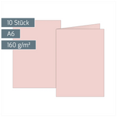 Klappkarten Universalpapier | A6, 105×150 mm, 160 g/m², rosé, 10 Stück