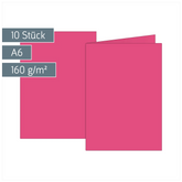 Klappkarten Universalpapier | A6, 105×150 mm, 160 g/m², fuchsia, 10 Stück