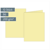 Klappkarten Universalpapier | B6, 200 g/m², hellgelb, 10 Stück