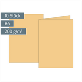 Klappkarten Universalpapier | B6, 200 g/m², honig, 10 Stück