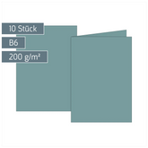Klappkarten Universalpapier | B6, 200 g/m², petrol, 10 Stück