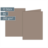 Klappkarten Universalpapier | B6, 200 g/m², taupe, 10 Stück