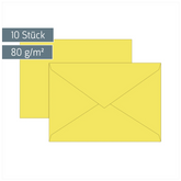 Briefumschläge Universalpapier | B6, 80 g/m², gelb, 10 Stück