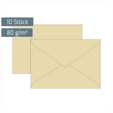 Briefumschläge Universalpapier | B6, 80 g/m², chamois, 10 Stück