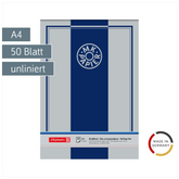 Briefblock MK-Papier | A4, unliniert, 50 Blatt