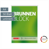 Briefblock „BRUNNEN Block“ | A4, Lineatur 20, 50 Blatt, grün